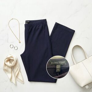 Eileen Fisher Women's Dark Blue Trousers